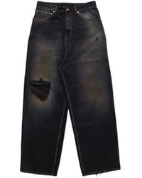 Vetements - Distressed Baggy Jeans Blackout - Lyst