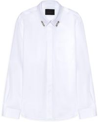Simone Rocha - Classic Concealed Button Shirt W/ Emb - Lyst