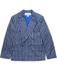 ERL - Check Double Breasted Jacket - Lyst