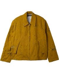 Song For The Mute - Destroyed Pleated Zip Up Jacket - Lyst