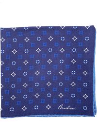 Corneliani Silk Suit Pocket Handkerchief - Blue