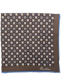 Corneliani Silk Suit Pocket Handkerchief - Brown