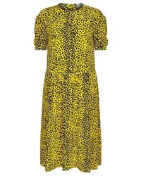 Être Cécile Animal Print Amber Dress - Yellow