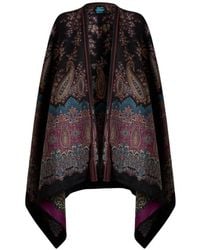 Etro - Wool- And Silk-Blend Jacquard Cape - Lyst