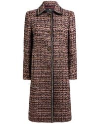Etro - Multicoloured Tweed Coat - Lyst