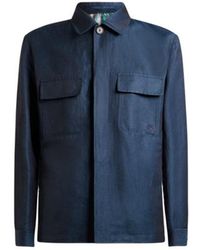 Etro - Wool And Linen Shacket - Lyst