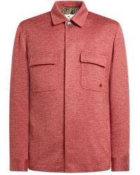 Etro - Jaspé Wool-Blend Jersey Shacket - Lyst