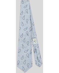 Etro - Polka-Dot Silk Jacquard Tie With Paisley Motif - Lyst