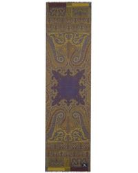 Etro - Schal Aus Wolle Und Seide Mit Jacquardmuster, Herren - Lyst