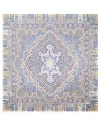 Etro - Châle En Laine Et Soie À Imprimé Placé, Femme - Lyst
