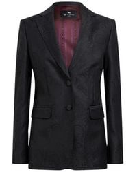 Etro - Single-Breasted Wool Jacquard Jacket With Arnica Motif - Lyst