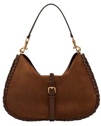 Etro - Maxi Suede Pony Bag With Threading - Lyst