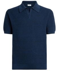 Etro - Knit Cotton Polo Shirt With Braided Stitch - Lyst