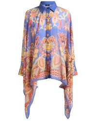 Etro - Poncho-Bluse Mit Print, Damen, Größe - Lyst