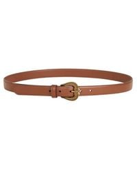 Etro - Leather Belt With Paisley Buckle - Lyst