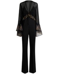 Etro - Combinaison En Soie Mélangée À Imprimé Paisley Feuillage Placé, Femme, Taille - Lyst