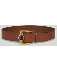 Etro - Leather Belt With Jewel Buckle - Lyst