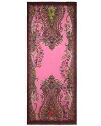 Etro - Printed Cashmere Scarf - Lyst
