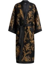 Etro - Kimono Coat With Beads And Nature Embroidery - Lyst