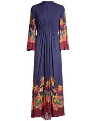 Etro - Abito Lungo Con Stampa Floreale, Donna, Taglia - Lyst