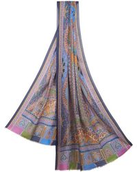 Etro - Écharpe En Cachemire Mélangé À Motif, Homme - Lyst