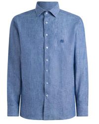 Etro - Linen Shirt With Pegaso - Lyst