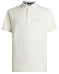Etro - Plain-Coloured Cotton Polo Shirt With Printed Details - Lyst