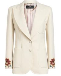 Etro - Cool Wool Jacket With Embroidery - Lyst