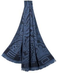 Etro - Printed Wool- And Silk-Blend Scarf - Lyst