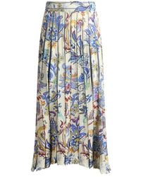 Etro - Jupe Midi En Maille Imprimée, Femme, Taille - Lyst