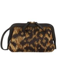 Etro - Raffia Doc Pouch With Animal Embroidery - Lyst