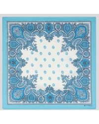 Etro - Silk Pocket Square With Paisley Motif - Lyst