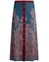 Etro - Gonna Con Paisley Floreale Jacquard, Donna, Taglia - Lyst