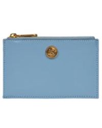 Etro - Leather Card Holder With Pegaso Button - Lyst