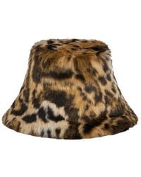 Etro - Jacquard And Faux Fur Bucket Hat With Leopard Motif - Lyst