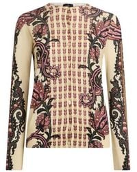 Etro - Silk And Cashmere Cardigan With Floral Paisley Motif - Lyst