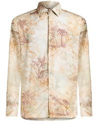 Etro - Hemd Aus Baumwolle Mit Safari-Print, Herren, Größe - Lyst