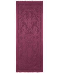 Etro - Silk And Wool Jacquard Scarf With Leafy Paisley Motif - Lyst