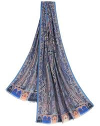 Etro - Écharpe Paisley À Franges, Femme - Lyst