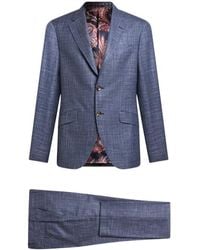Etro - Anzug Aus Einer Wollmischung Mit Karomuster, Herren, Größe - Lyst