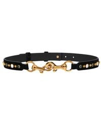 Etro - Suede Pony Belt With Jewel Studs - Lyst