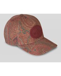 Etro Paisley Print Cotton Hat - Brown
