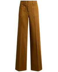Etro - Wide-Leg Stretch Cotton Denim Jeans - Lyst