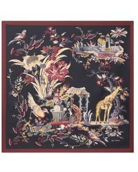 Etro - Silk Twill Scarf With Floral Paisley Motif - Lyst