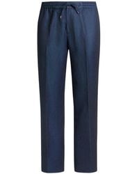 Etro - Wool And Linen Jogging Trousers - Lyst