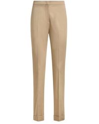 Etro - Cropped Stretch Cotton Trousers - Lyst