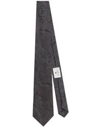 Etro - Silk Jacquard Tie With Paisley Motif - Lyst