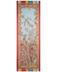 Etro - Modal And Cashmere Scarf With Placed Parrot Print And Paisleys - Lyst