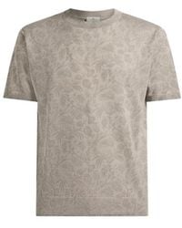 Etro - Knit Wool And Silk T-Shirt With Floral Paisley Motif - Lyst