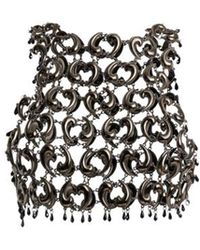 Etro - Crop Top With See-Through Metal Paisley Details - Lyst